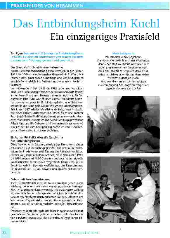Vorschauseite 1: Das Entbindungsheim Kuchl