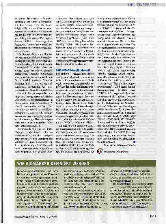 Vorschauseite 2: Welche Relevanz haben Biomarker?