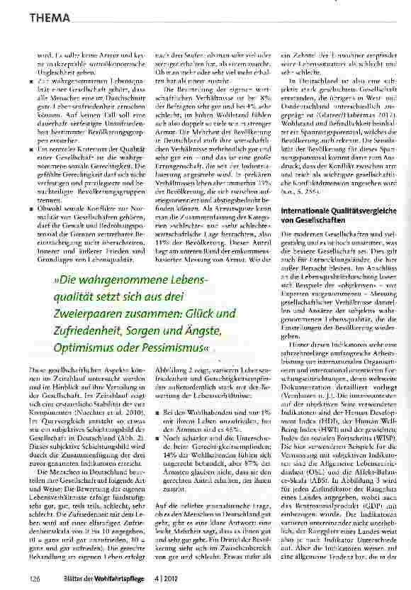 Vorschauseite 4: Lebensqualität Eine über Wachstum und Wohlstand hinausgehende gesellschaftliche Leitidee