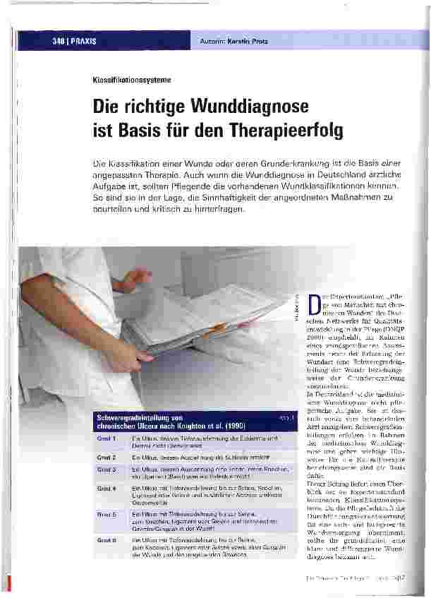 Vorschauseite 1: Die richtige Wunddiagnose ist Basis für den Therapieerfolg