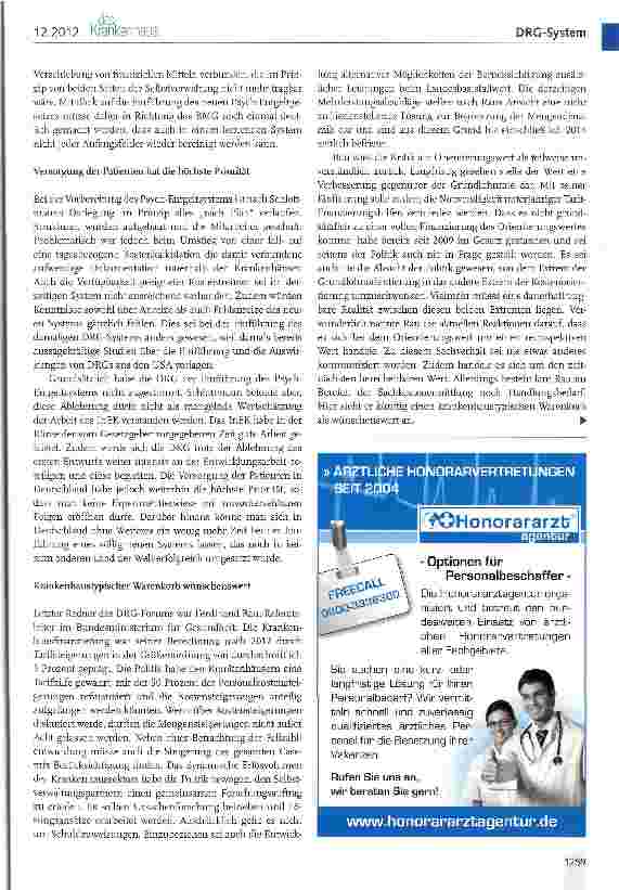 Vorschauseite 4: Differenzierte Weiterentwicklung des Fallpauschalensystems