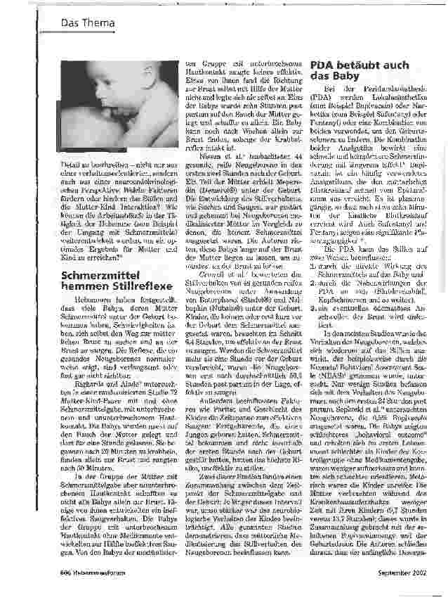 Vorschauseite 2: NATÜRLICHE REFLEXE BEVORZUGTEINFLUSS DES KREISSSAALS AUF STILLEN UND MUTTER-KIND-BINDUNG