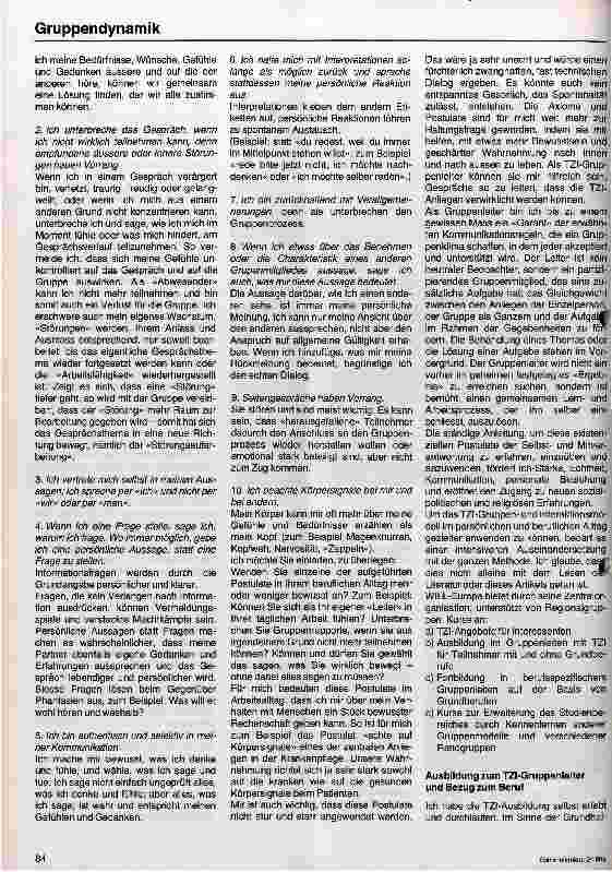 Vorschauseite 4: Die themenzentrierte Interaktion (TZI)