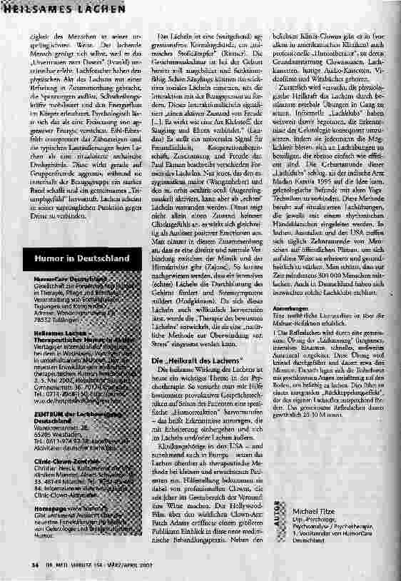 Vorschauseite 4: Heilsames Lachen Humor und Heiterkeit als Therapeutika