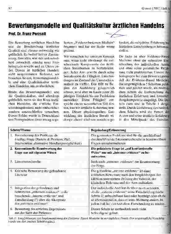 Vorschauseite 1: Bewertungsmodelle und Qualitätskultur ärztlichen Handelns