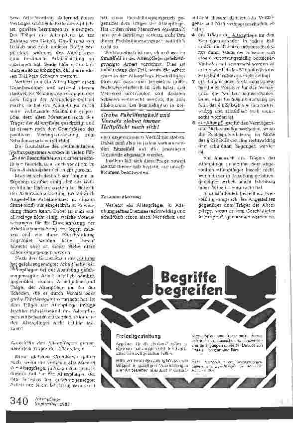 Vorschauseite 3: Haftungsrechtliche Problemzonen in der Altenpflege