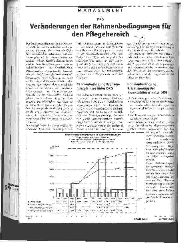 Vorschauseite 1: DRG: Veränderungen der Rahmenbedingungen für den Pflegebereich