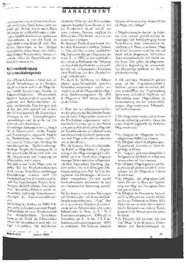 Vorschauseite 6: DRG: Veränderungen der Rahmenbedingungen für den Pflegebereich
