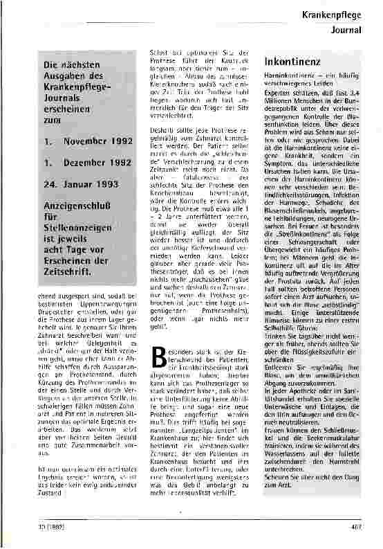 Vorschauseite 2: Über das Leid mit den (Zahn-)Prothesen