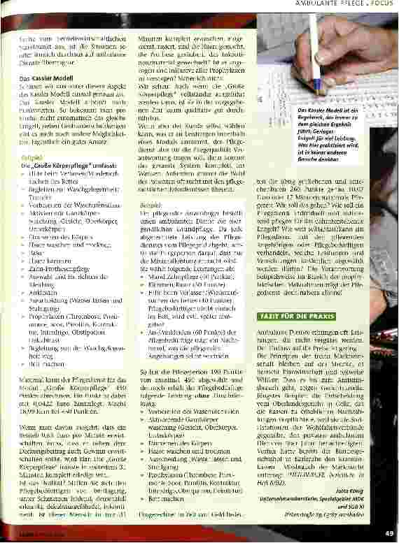 Vorschauseite 2: Leistungsgerechte Vergütung: In der Pflege ein Fremdwort?