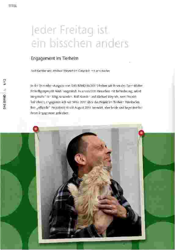 Vorschauseite 1: Engagement im Tierheim