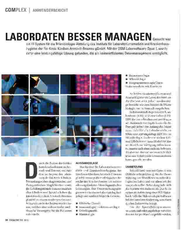 Vorschauseite 1: LABORDATEN BESSER MANAGEN