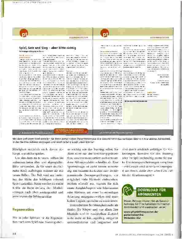 Vorschauseite 3: Spiel, Satz und Sieg - aber bitte richtig