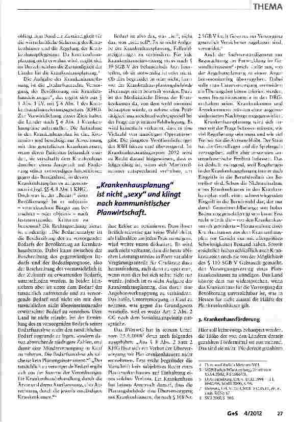 Vorschauseite 3: Krankenhausplanung-Wie kann man Qualitätskriterien einbauen?