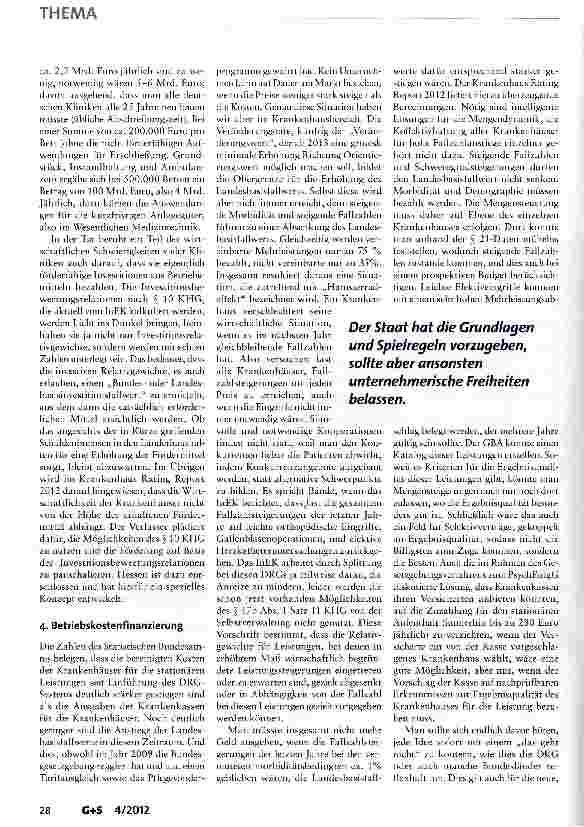 Vorschauseite 4: Krankenhausplanung-Wie kann man Qualitätskriterien einbauen?