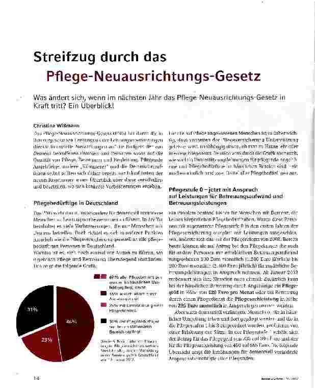 Vorschauseite 1: Streifzug durch das Pflege-Neuausrichtungs-Gesetz