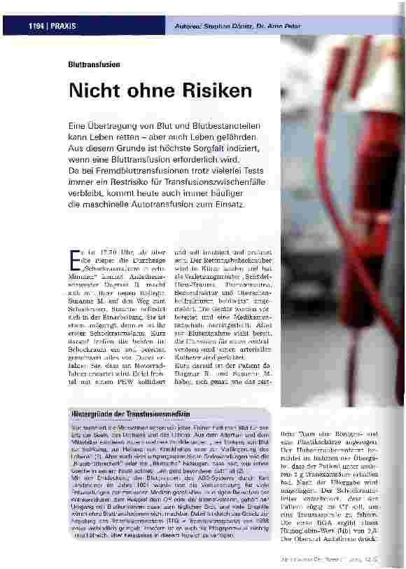 Vorschauseite 1: Nicht ohne Risiken
