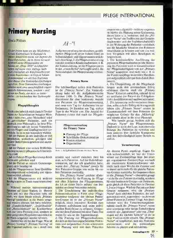 Vorschauseite 1: Primary Nursing