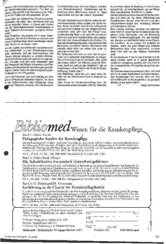Vorschauseite 2: Weiterbildung im Fachbereich Gemeindekrankenpflege