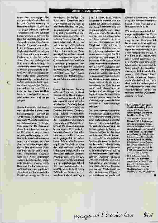 Vorschauseite 2: Qualitätssicherung in der Kardiologie