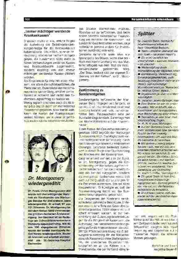Vorschauseite 2: Ärzte erwarten zähneknirschend den 1. Januar 82. Hauptversammlung des Marburger Bundes