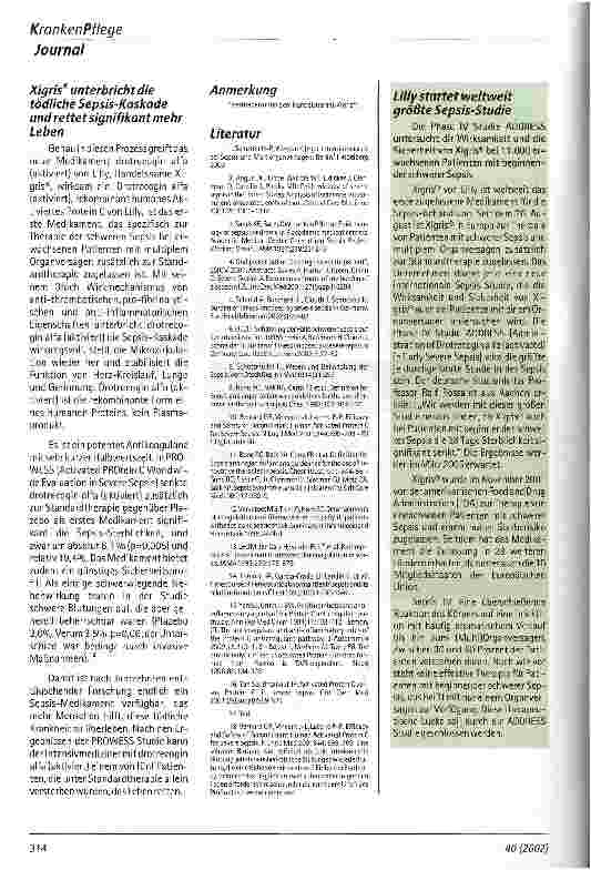 Vorschauseite 5: Sepsis: Das Chaos im Körper - Neues zur Pathophysiologie und Therapie