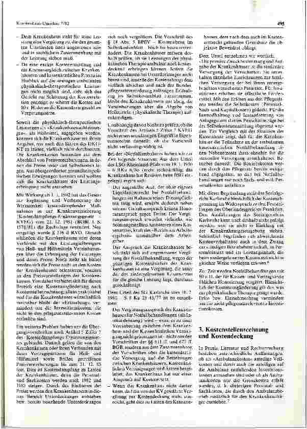Vorschauseite 3: Kostendeckungsgebot der Ambulanz im Krankenhaus und Praxis der Pflegesatzgestaltung