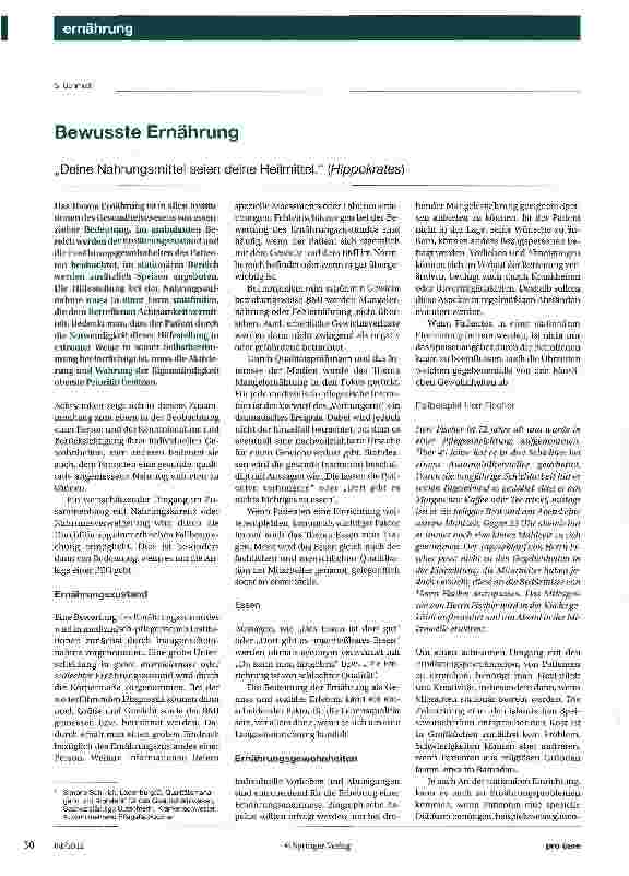 Vorschauseite 1: Bewusste Ernährung