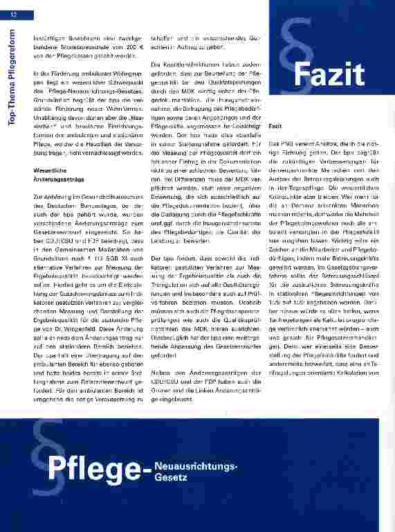 Vorschauseite 5: Änderungen durch das neue Pflege-Neuausrichtungs-Gesetz