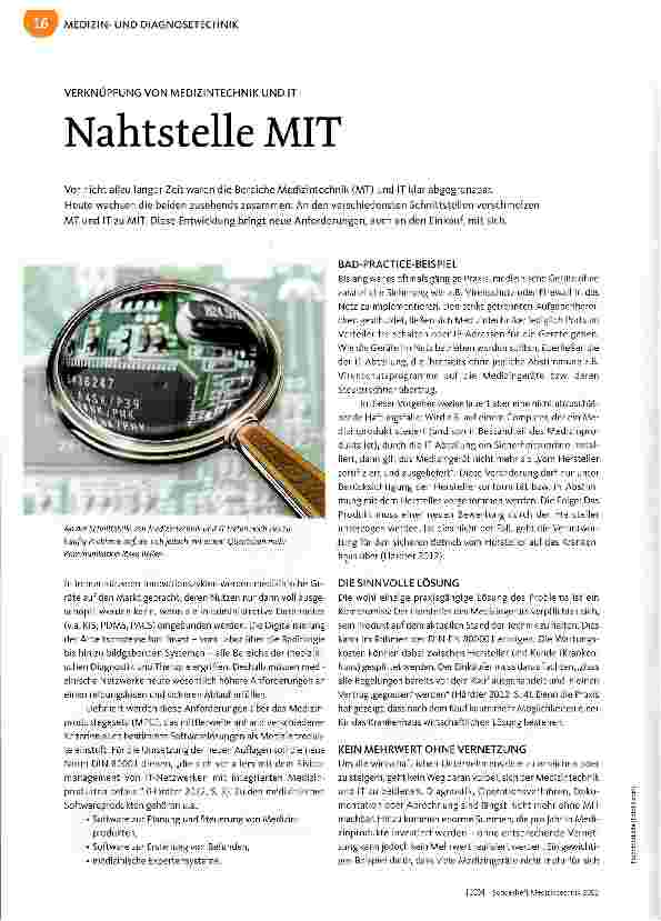 Vorschauseite 1: Nahtstelle MIT
