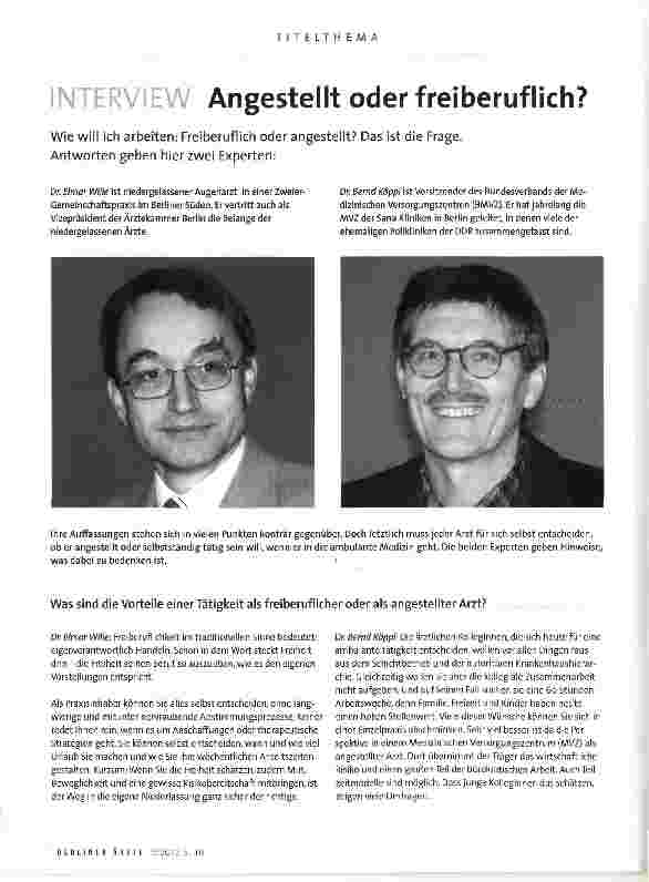 Vorschauseite 1: Angestellt oder freiberuflich?