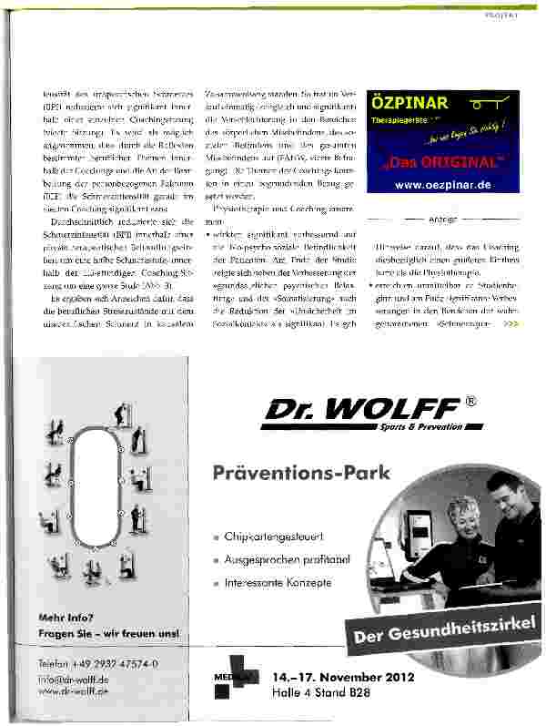 Vorschauseite 4: Der Physiotherapeut als Gesundheitscoach?!