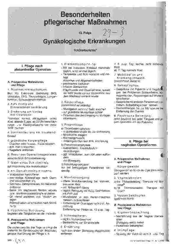 Vorschauseite 1: Besonderheiten pflegerischer Maßnahmen