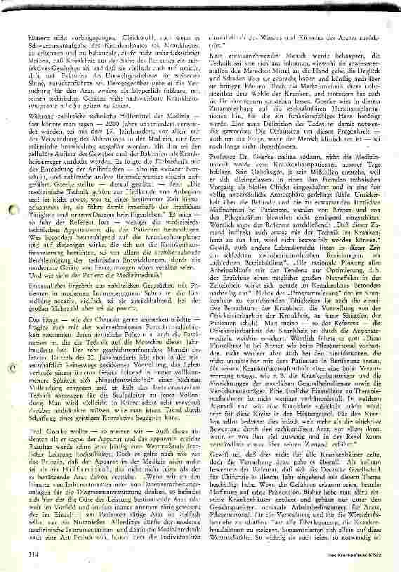 Vorschauseite 2: Gefährdet die medizinische Technik den humanen Auftrag des Krankenhauses?