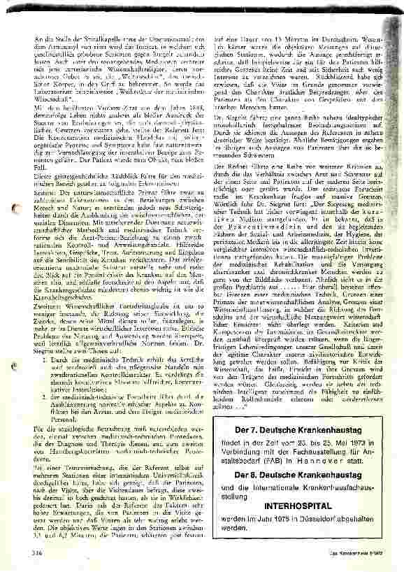 Vorschauseite 4: Gefährdet die medizinische Technik den humanen Auftrag des Krankenhauses?