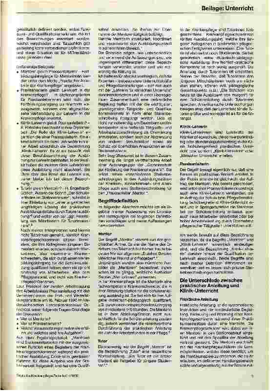 Vorschauseite 2: Klinik-Unterricht - ein curricularer Leitfaden