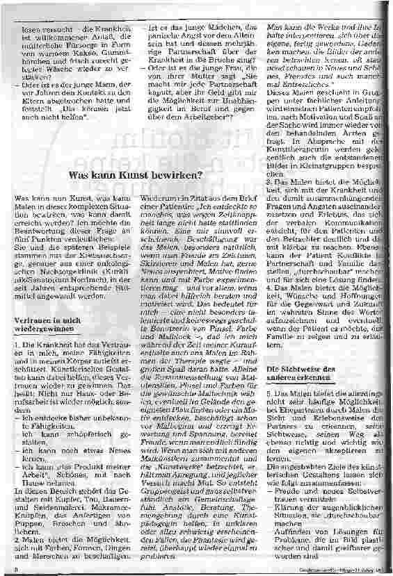 Vorschauseite 3: Kunst in der Rehabilitation