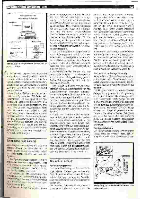Vorschauseite 2: EDV-Lösung für das Krankenhauslabor