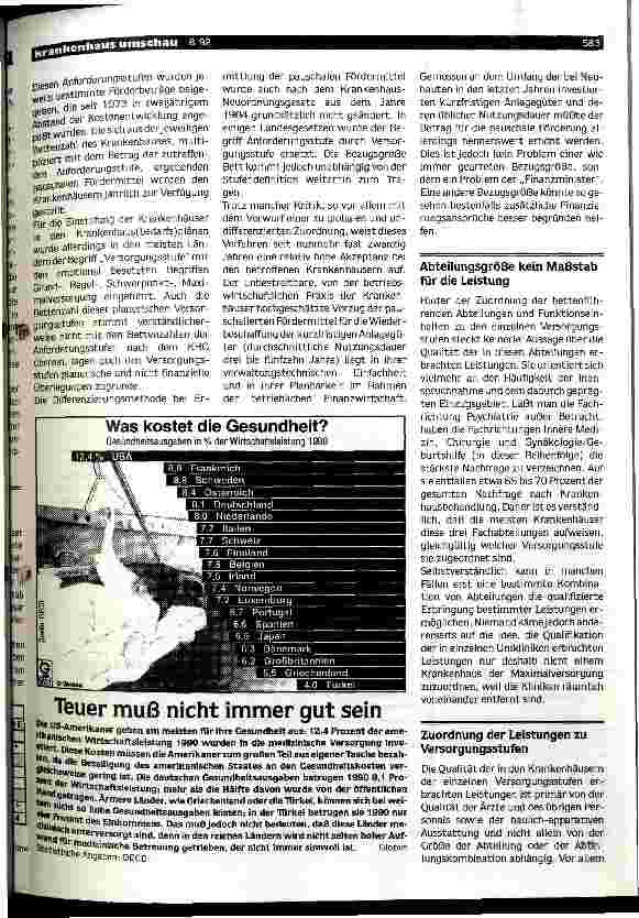 Vorschauseite 3: Versorgungsstufen als Planungs-und Finanzierungsgrundlage?