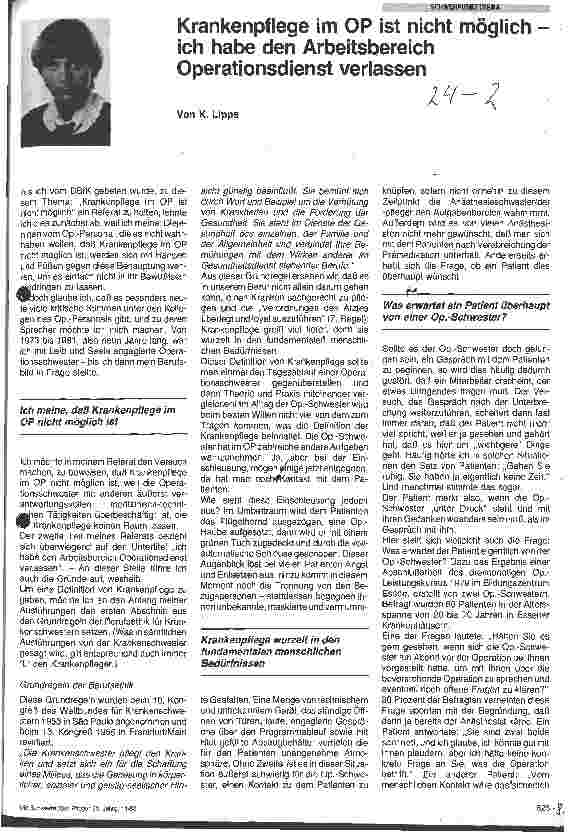 Vorschauseite 1: Krankenpflege im OP ist nicht möglich - ich habe den Arbeitsbereich Operationsdienst verlassen