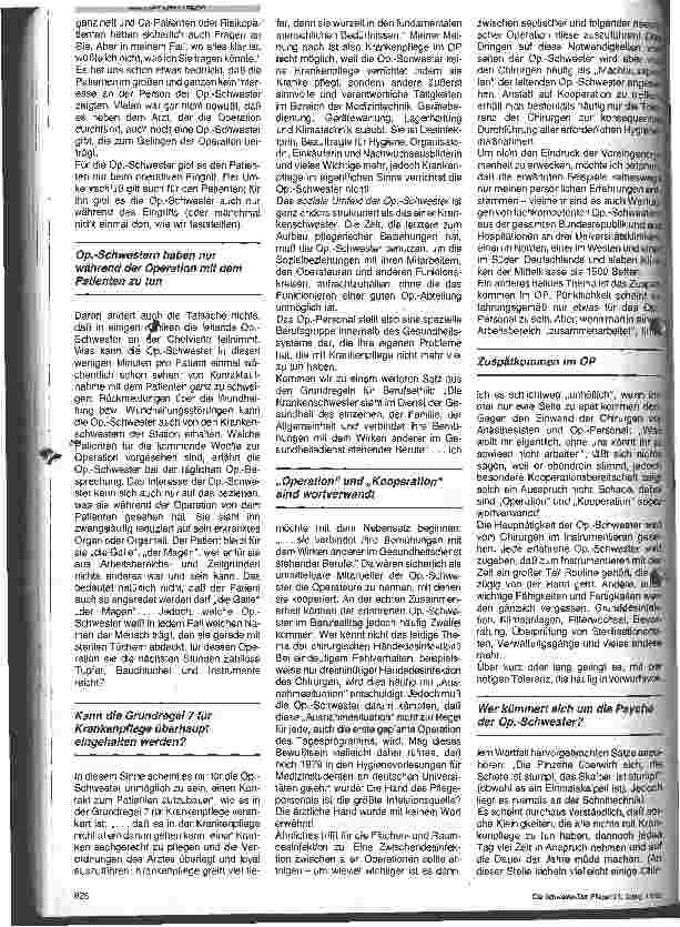 Vorschauseite 2: Krankenpflege im OP ist nicht möglich - ich habe den Arbeitsbereich Operationsdienst verlassen
