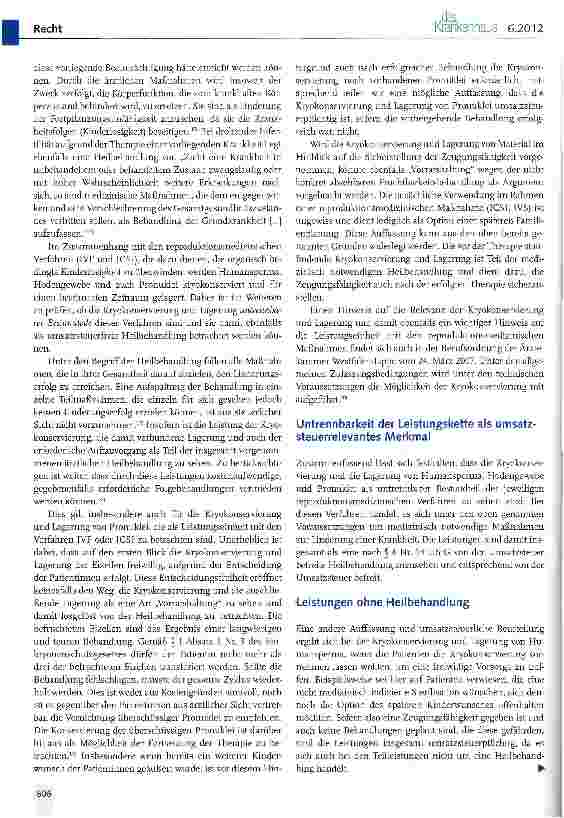 Vorschauseite 3: Umsatzsteuerliche Behandlung medizinischer Leistungen