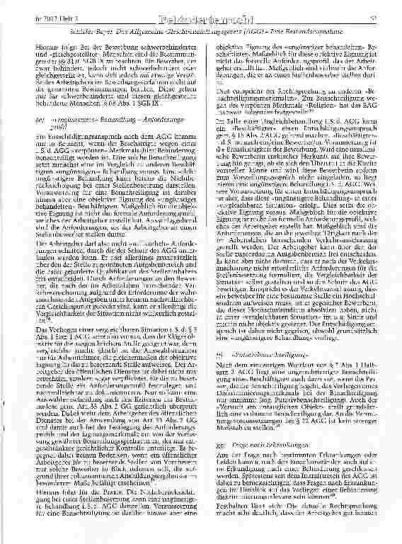 Vorschauseite 6: Das Allgemeine Gleichbehandlungsgesetz (AGG) - Eine Bestandsaufnahme unter dem Aspekt des Benachteilieunesmerkmals der Behinderung