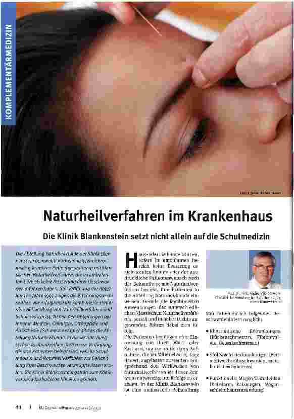 Vorschauseite 1: Naturheilverfahren im Krankenhaus