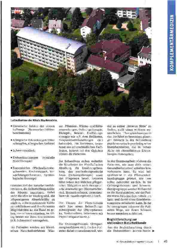 Vorschauseite 2: Naturheilverfahren im Krankenhaus