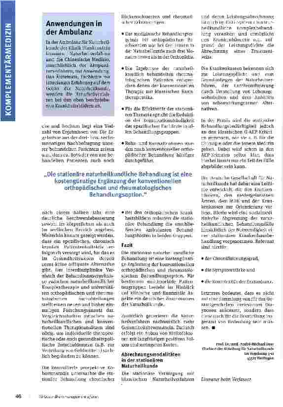 Vorschauseite 3: Naturheilverfahren im Krankenhaus