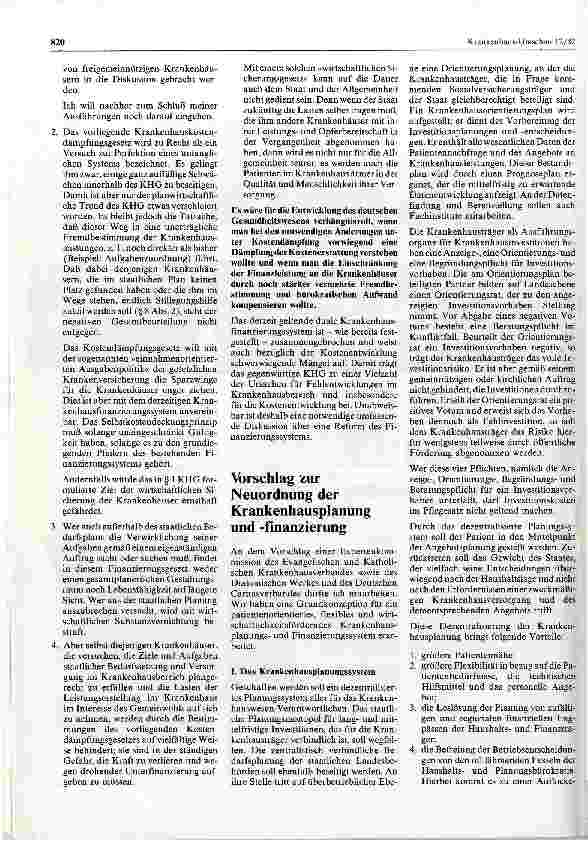 Vorschauseite 5: 10 Jahre Krankenhaus-finanzierungsgesetz - Ziel und Wirklichkeit - aus der Sicht der Krankenhäuser
