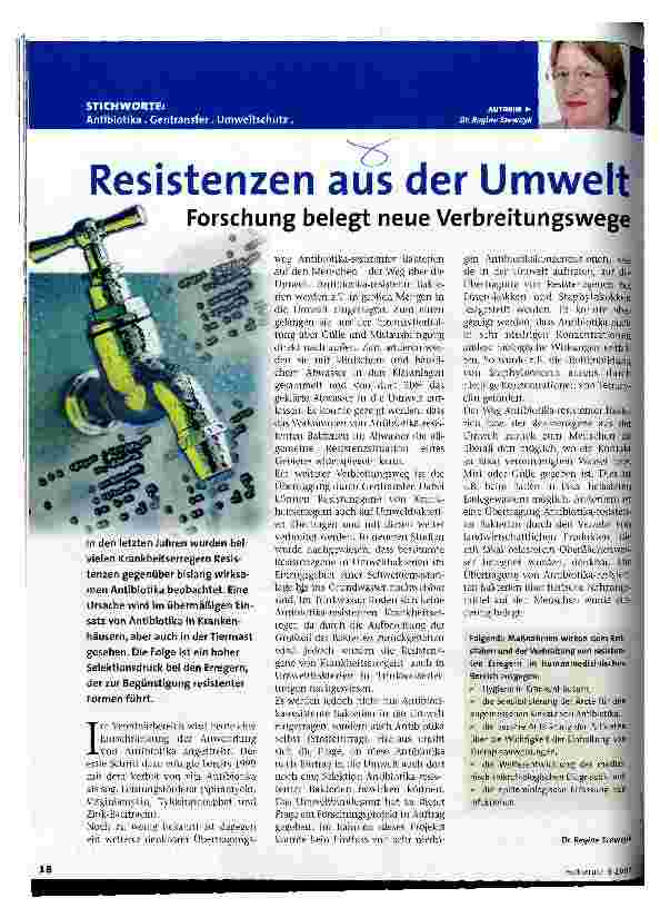 Vorschauseite 1: Resistenzen aus der Umwelt