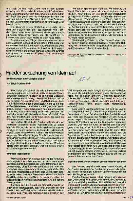 Vorschauseite 2: Friedensfähigkeitaus christlicher Sicht