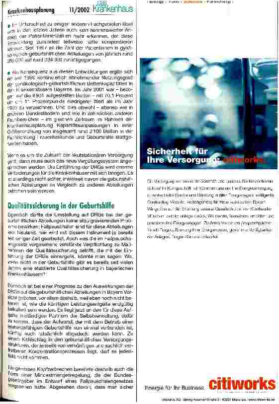 Vorschauseite 5: Die Zukunft der geburtshilflichen Abteilung im Krankenhaus am Beispiel Bayerns